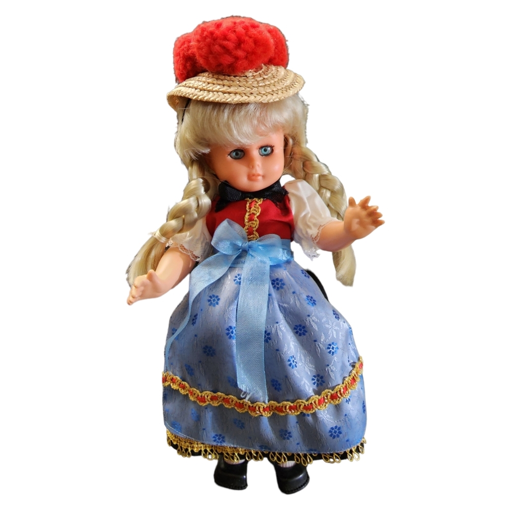 Vintage 7” German Souvenir Doll Sleepy Eyes